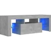 vidaXL TV-Schrank mit LED-Beleuchtung Betongrau 120x35x40 cm Modell 2