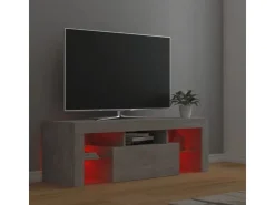 vidaXL TV-Schrank mit LED-Beleuchtung Betongrau 120x35x40 cm Modell 2