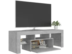 vidaXL TV-Schrank mit LED-Beleuchtung Betongrau 120x35x40 cm Modell 2