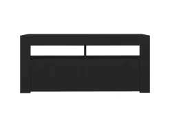 vidaXL TV-Schrank mit LED-Beleuchtung Schwarz 90x35x40 cm