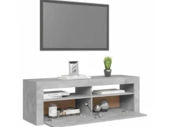 vidaXL TV-Schrank mit LED-Beleuchtung Betongrau 120x35x40 cm Modell 1* Wohnwände
