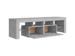 vidaXL TV-Schrank mit LED-Beleuchtung Betongrau 140x36,5x40 cm