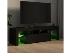 vidaXL TV-Schrank mit LED-Beleuchtung Schwarz 140x36,5x40 cm