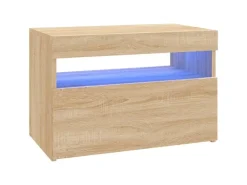 vidaXL TV-Schrank mit LED-Leuchten Sonoma-Eiche 60x35x40 cm