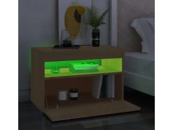vidaXL TV-Schrank mit LED-Leuchten Sonoma-Eiche 60x35x40 cm