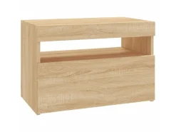 vidaXL TV-Schrank mit LED-Leuchten Sonoma-Eiche 60x35x40 cm