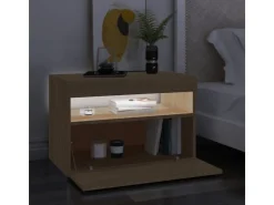 vidaXL TV-Schrank mit LED-Leuchten Sonoma-Eiche 60x35x40 cm