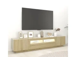 vidaXL TV-Schrank mit LED-Leuchten Sonoma-Eiche 200x35x40 cm* Wohnwände|TV-Wände