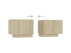 vidaXL TV-Schrank mit LED-Leuchten Sonoma-Eiche 200x35x40 cm* Wohnwände|TV-Wände