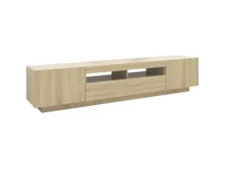 vidaXL TV-Schrank mit LED-Leuchten Sonoma-Eiche 200x35x40 cm* Wohnwände|TV-Wände
