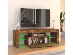 vidaXL TV-Schrank mit LED-Leuchten Räuchereiche 120x35x40 cm Modell 4