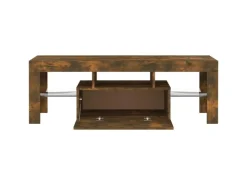 vidaXL TV-Schrank mit LED-Leuchten Räuchereiche 120x35x40 cm Modell 4