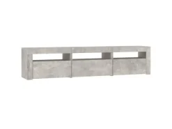 vidaXL TV-Schrank mit LED-Leuchten Betongrau 180x35x40 cm 1* Wohnwände|TV-Wände