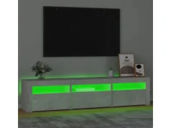 vidaXL TV-Schrank mit LED-Leuchten Betongrau 180x35x40 cm 1* Wohnwände|TV-Wände