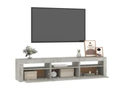 vidaXL TV-Schrank mit LED-Leuchten Betongrau 180x35x40 cm 1* Wohnwände|TV-Wände