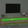 vidaXL TV-Schrank mit LED-Leuchten Sonoma-Eiche 210x35x40 cm* Wohnwände|TV-Wände