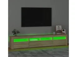vidaXL TV-Schrank mit LED-Leuchten Sonoma-Eiche 210x35x40 cm* Wohnwände|TV-Wände