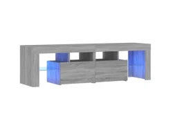 vidaXL TV-Schrank mit LED-Leuchten Grau Sonoma 140x36,5x40 cm Modell 1* Wohnwände|TV-Wände