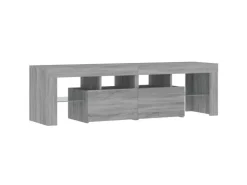 vidaXL TV-Schrank mit LED-Leuchten Grau Sonoma 140x36,5x40 cm Modell 1* Wohnwände|TV-Wände