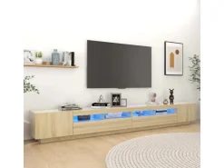 vidaXL TV-Schrank mit LED-Leuchten Sonoma-Eiche 300x35x40 cm* Wohnwände|TV-Wände