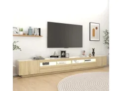 vidaXL TV-Schrank mit LED-Leuchten Sonoma-Eiche 300x35x40 cm* Wohnwände|TV-Wände