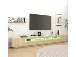 vidaXL TV-Schrank mit LED-Leuchten Sonoma-Eiche 300x35x40 cm* Wohnwände|TV-Wände