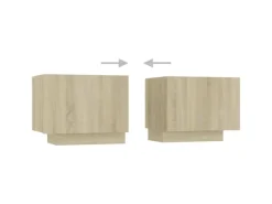 vidaXL TV-Schrank mit LED-Leuchten Sonoma-Eiche 300x35x40 cm* Wohnwände|TV-Wände