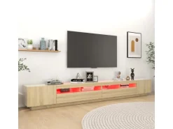 vidaXL TV-Schrank mit LED-Leuchten Sonoma-Eiche 300x35x40 cm* Wohnwände|TV-Wände