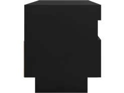 vidaXL TV-Schrank mit LED-Leuchten Schwarz 100x35x40 cm