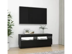 vidaXL TV-Schrank mit LED-Leuchten Schwarz 100x35x40 cm
