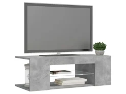 vidaXL TV-Schrank mit LED-Leuchten Betongrau 90x39x30 cm* Wohnwände