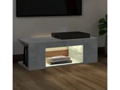 vidaXL TV-Schrank mit LED-Leuchten Betongrau 90x39x30 cm* Wohnwände