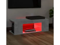 vidaXL TV-Schrank mit LED-Leuchten Betongrau 90x39x30 cm* Wohnwände