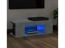 vidaXL TV-Schrank mit LED-Leuchten Betongrau 90x39x30 cm* Wohnwände