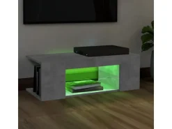 vidaXL TV-Schrank mit LED-Leuchten Betongrau 90x39x30 cm* Wohnwände