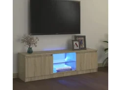vidaXL TV-Schrank mit LED-Leuchten Sonoma-Eiche 120x30x35,5 cm