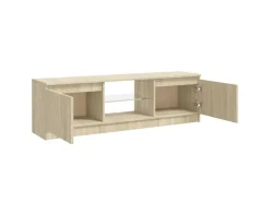 vidaXL TV-Schrank mit LED-Leuchten Sonoma-Eiche 120x30x35,5 cm