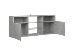 vidaXL TV-Schrank mit LED-Leuchten Betongrau 120x30x50 cm* TV-Wände