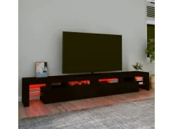 vidaXL TV-Schrank mit LED-Leuchten Schwarz 260x36,5x40 cm* TV-Wände|Wohnwände