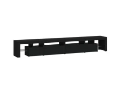 vidaXL TV-Schrank mit LED-Leuchten Schwarz 260x36,5x40 cm* TV-Wände|Wohnwände