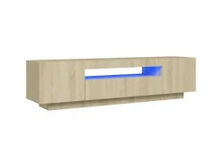 vidaXL TV-Schrank mit LED-Leuchten Sonoma-Eiche 160x35x40 cm