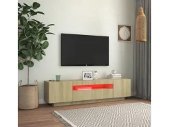 vidaXL TV-Schrank mit LED-Leuchten Sonoma-Eiche 160x35x40 cm