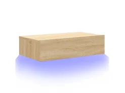 vidaXL TV-Schrank mit LED-Leuchten Sonoma-Eiche 60x35x15,5 cm