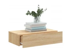 vidaXL TV-Schrank mit LED-Leuchten Sonoma-Eiche 60x35x15,5 cm