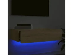 vidaXL TV-Schrank mit LED-Leuchten Sonoma-Eiche 60x35x15,5 cm