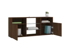 vidaXL TV-Schrank mit LED-Leuchten Braun Eichen-Optik 120x30x50 cm* Wohnwände