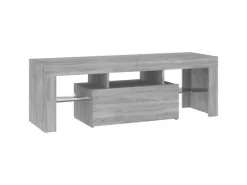 vidaXL TV-Schrank mit LED-Leuchten Grau Sonoma 120x35x40 cm Modell 3