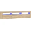 vidaXL TV-Schrank mit LED-Leuchten Sonoma-Eiche 180x35x40 cm 1* Wohnwände|TV-Wände