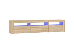 vidaXL TV-Schrank mit LED-Leuchten Sonoma-Eiche 180x35x40 cm 1* Wohnwände|TV-Wände