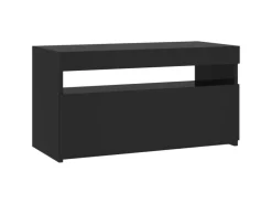 vidaXL TV-Schrank mit LED-Leuchten Schwarz 75x35x40 cm* Wohnwände|TV-Wände